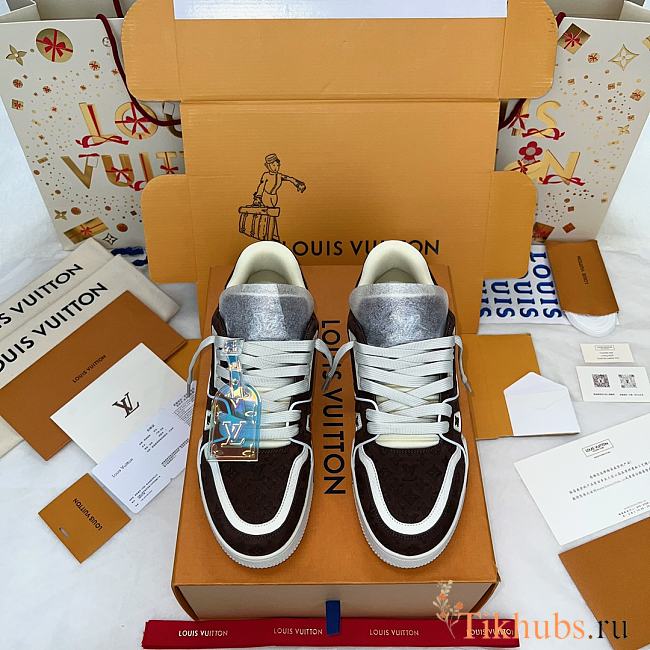 Louis Vuitton LV Trainer Brown Sneaker - 1