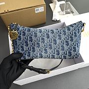 Dior Diorstar Hobo Bag With Chain Blue Denim 28.5 x 14.5 x 10 cm - 4
