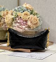 Dior Diorstar Hobo Bag With Chain Black Macrocannage 28.5 x 14.5 x 10 cm - 3