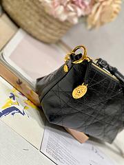 Dior Diorstar Hobo Bag With Chain Black Macrocannage 28.5 x 14.5 x 10 cm - 2