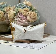 Dior Diorstar Hobo Bag With Chain White Macrocannage 28.5 x 14.5 x 10 cm - 1