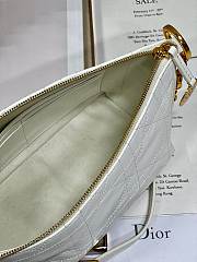 Dior Diorstar Hobo Bag With Chain White Macrocannage 28.5 x 14.5 x 10 cm - 2