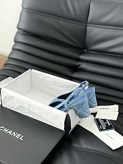 Chanel Slingback Pump Blue Denim 5cm - 5