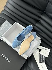 Chanel Slingback Pump Blue Denim 5cm - 2