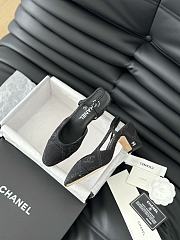 Chanel Slingback Pump Black Denim 5cm - 1