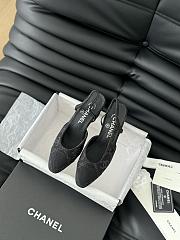 Chanel Slingback Pump Black Denim 5cm - 4