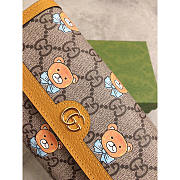 Gucci Teddy Bear Long Wallet Yellow 19x10x3cm - 2