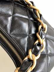 Chanel Hobo Bag Black Lambskin Gold 22.5x19.5x8.5cm - 3