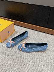 Louis Vuitton LV Blue Denim Ballerina Flat - 3