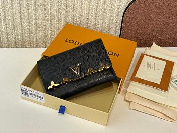Louis Vuitton LV Capucines Compact Wallet Black 13.5 x 9.5 x 3 cm