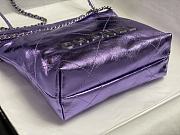 Chanel 22 Handbag Purple Silver 20x19x6cm - 4