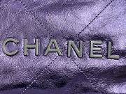 Chanel 22 Handbag Purple Silver 20x19x6cm - 2