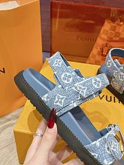 Louis Vuitton LV Blue Denim Sandal - 4