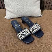 Dior Dway Heeled Slide Deep Blue 3.5cm - 1