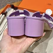 Hermes Purple Sandal Heel 6cm - 5
