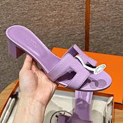 Hermes Purple Sandal Heel 6cm - 4