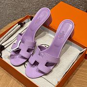 Hermes Purple Sandal Heel 6cm - 2