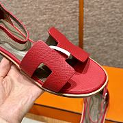 Hermes Santorini Red Sandal - 5