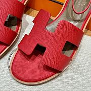 Hermes Santorini Red Sandal - 3