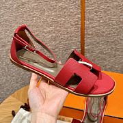 Hermes Santorini Red Sandal - 2