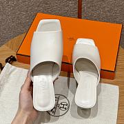 Hermes White Heel 6cm - 4