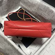 Chanel 22 Handbag Red Gold 20x19x6cm - 6