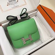 Hermes Constance Green Bag Epsom Silver 19cm - 1