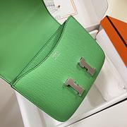 Hermes Constance Green Bag Epsom Silver 19cm - 5