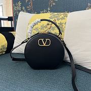 Valentino Vlogo Signature Calfskin Mini Bag Black 16x15x6.5cm - 1