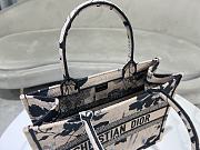 Dior Medium Book Tote Beige and Black Fleurs Mystiques 36x27.5x16.5cm - 3