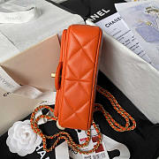 Chanel 24s Mini Flap Bag Orange Lambskin 17x11.5x5cm - 6