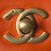 Chanel 24s Mini Flap Bag Orange Lambskin 17x11.5x5cm - 2