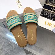 Dior Dioriviera Dway Slide Natural Raffia Aquamarina - 3