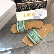 Dior Dioriviera Dway Slide Natural Raffia Aquamarina - 2