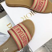 Dior Dioriviera Dway Slide Natural Raffia Candy Pink  - 5