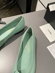 Chanel Ballerina Black Green Flat - 5