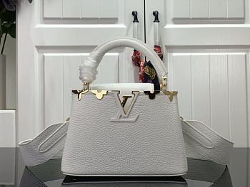 Louis Vuitton LV Capucines White Gold 21cm
