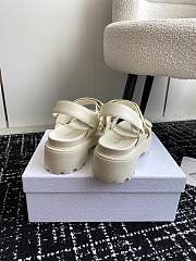 Dior Dioract Platform Sandal White Lambskin - 5