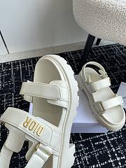 Dior Dioract Platform Sandal White Lambskin - 3