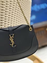 YSL Sienna Leather Black Shoulder Bag 31x26x6cm - 2