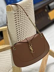 YSL Sienna Leather Brown Shoulder Bag 31x26x6cm - 3