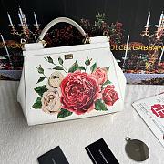 Dolce & Gabbana Sicily Tote In Harpeonie Panna White 25x20x12cm - 3