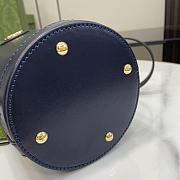 Gucci Ophidia Mini Bucket Bag Dark Blue 11.5x23x8cm - 5