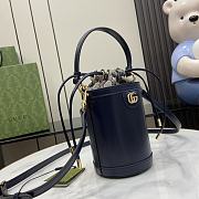 Gucci Ophidia Mini Bucket Bag Dark Blue 11.5x23x8cm - 4