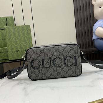 Gucci Mini Shoulder Bag Grey Black 14x23.5x6cm