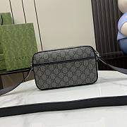 Gucci Mini Shoulder Bag Grey Black 14x23.5x6cm - 5