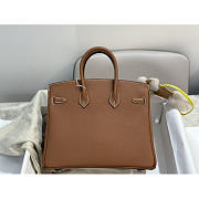 Hermes Birkin 25 Togo Bag Gold Brown 25cm - 5