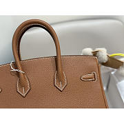 Hermes Birkin 25 Togo Bag Gold Brown 25cm - 3