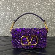 Valentino Garavani Loco Shoulder Bag Purple 19x10.5x5cm - 1