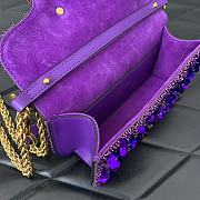 Valentino Garavani Loco Shoulder Bag Purple 19x10.5x5cm - 6